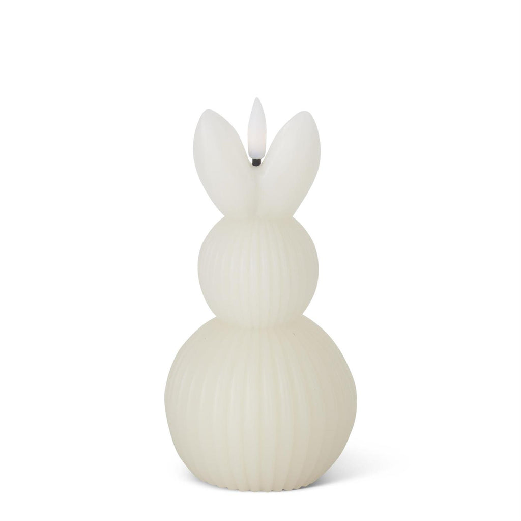 6.5 Inch White LED Bunny Candle w/Timer