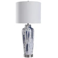 Romani Blue | 40In Painted & Glazed Ceramic Body Table Lamp | 150 Watts |