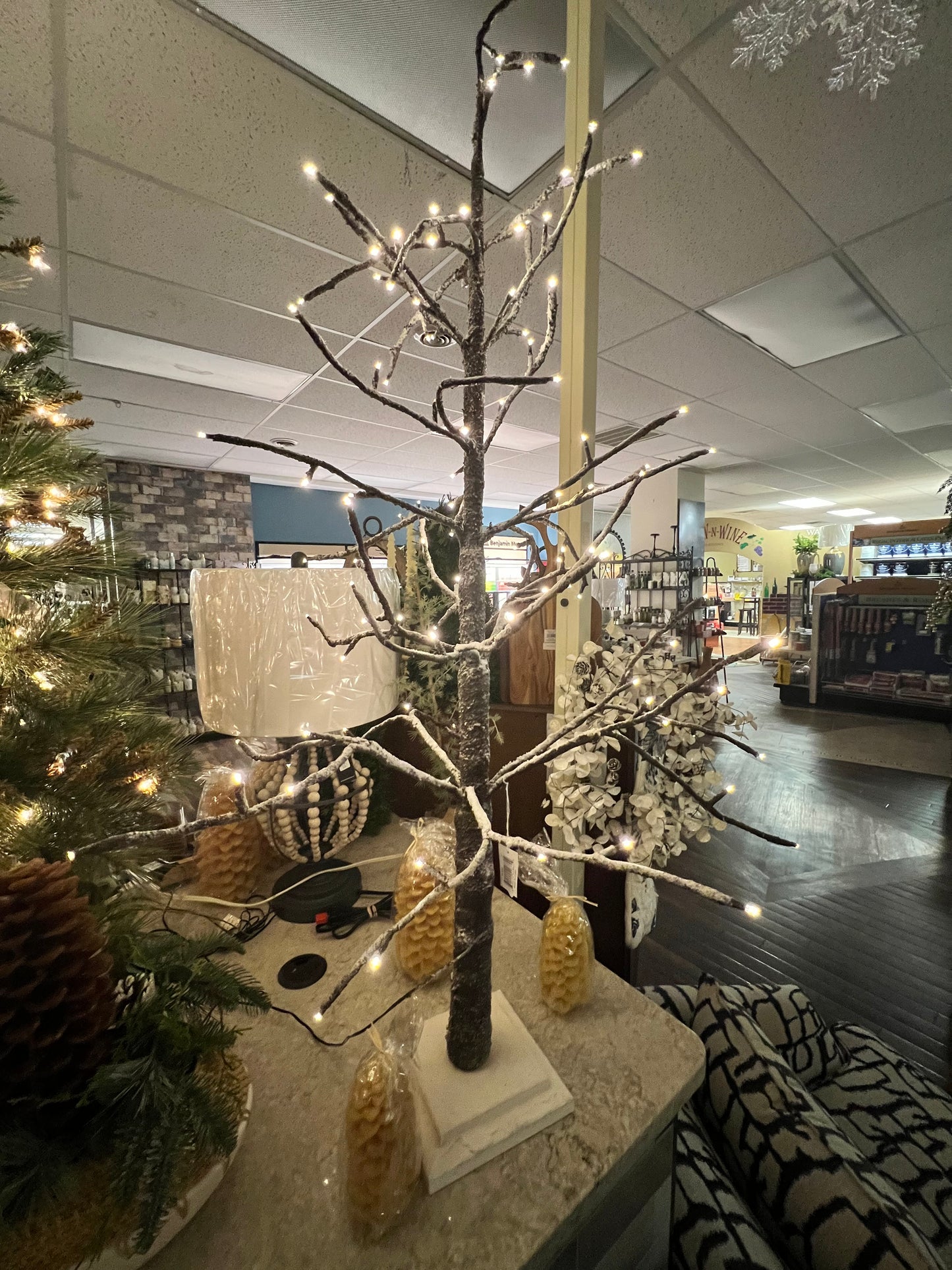 Snowy Flocked LED Twig Tree | 49"